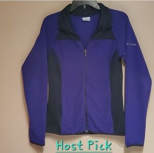 Columbia purple zip fleece jacket